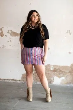 L&B Apparel Summer Serape Mini Skirt