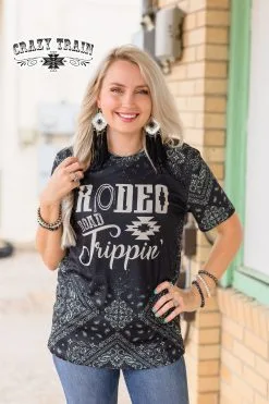 Crazy Train Clothing Rodeo Road Trippin Tee -Clothing Women's Clothing/Brgs sales store RodeoRoadTrippinTee2