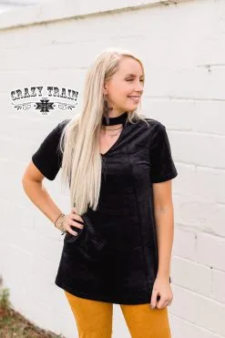 Crazy Train Clothing She's Got Class Velvet Top -Clothing Women's Clothing/Brgs sales store ShesGotClassTop2