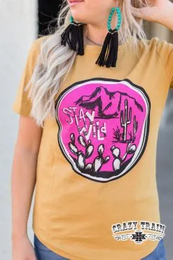 Crazy Train Clothing Crazy Train Stay Wild Tee -Clothing Women's Clothing/Brgs sales store StayWildTee3