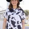 L&B Apparel Plus Size Dolman Sleeve Top Cow Print -Clothing Women's Clothing/Brgs sales store T0068 BCOW 11 won2 zq