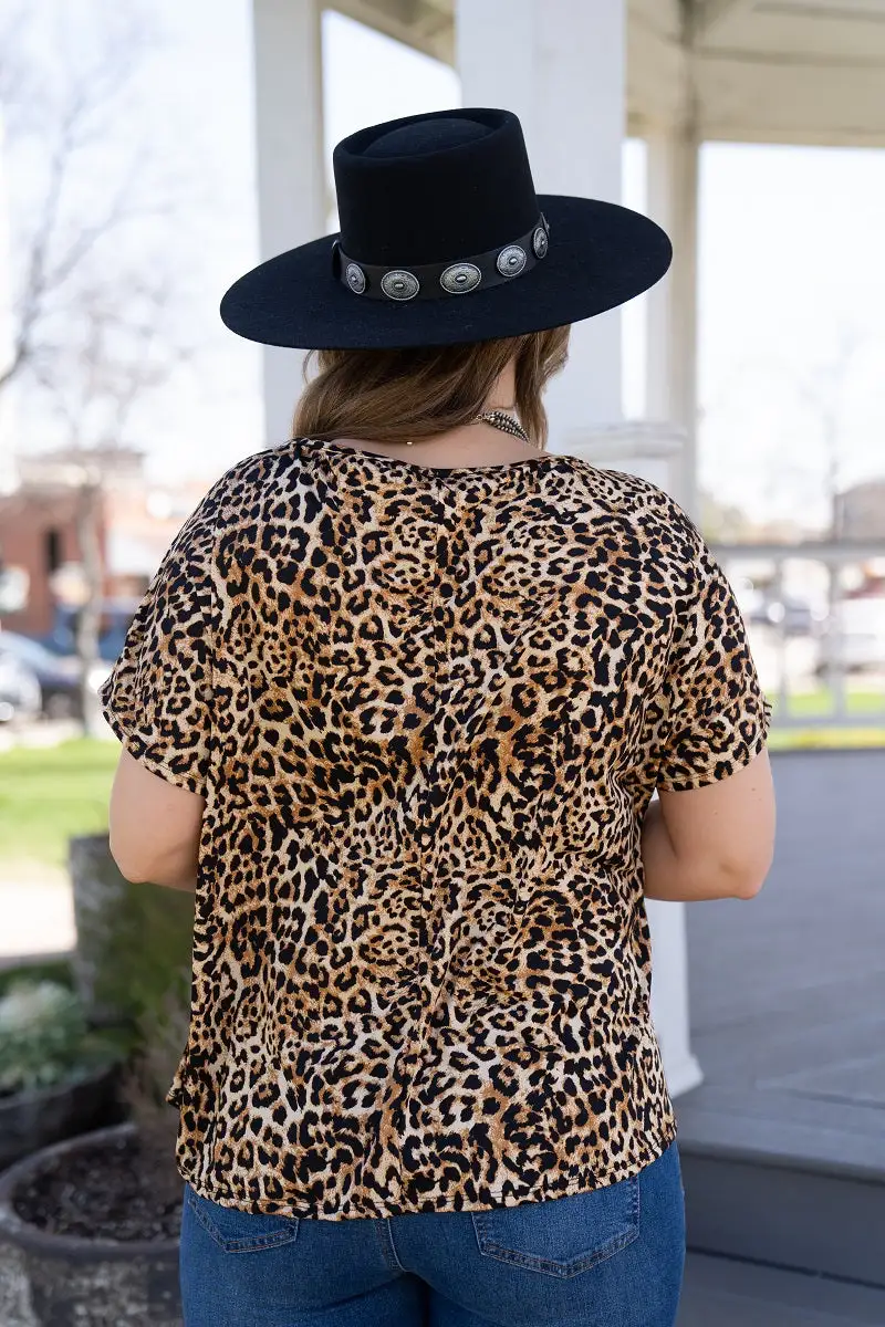 L&B Apparel Plus Size Dolman Sleeve Leopard Print Top 4 L&B Apparel Plus Size Dolman Sleeve Leopard Print Top - Image 2