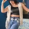 L&B Apparel Cream Fringe Vest -Clothing Women's Clothing/Brgs sales store V2012 CML 6