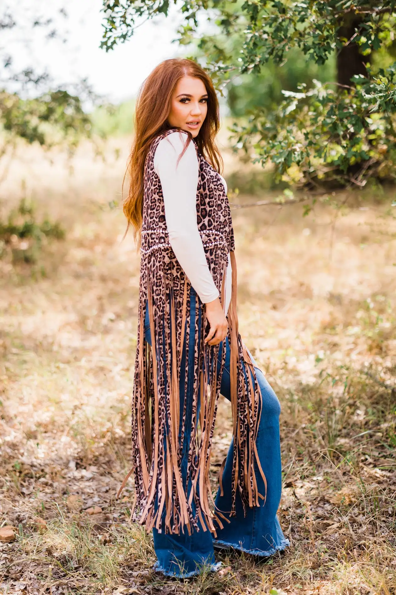 Bibi Leopard Fringe Duster 4 Bibi Leopard Fringe Duster - Image 2