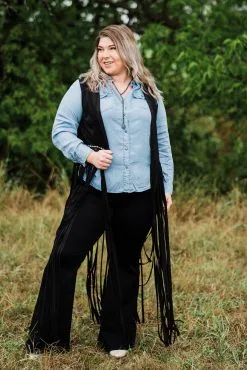 Bibi Western Black Fringe Duster -Clothing Women's Clothing/Brgs sales store WesternSoul171 2 1