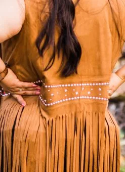 Bibi Star Studded Fringe Duster Camel -Clothing Women's Clothing/Brgs sales store WesternSoul19 2 2