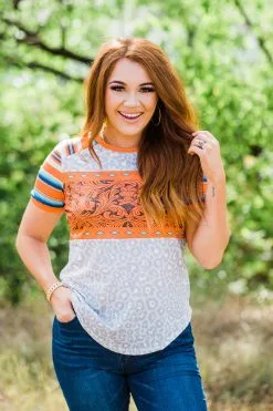 Kentce Fashion Favorite Fall Buckstitch Tee