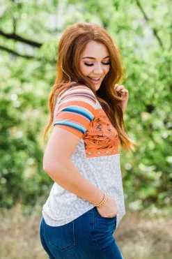 Kentce Fashion Favorite Fall Buckstitch Tee -Clothing Women's Clothing/Brgs sales store WesternSoul36 1 1