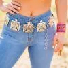 Blue Tortoise Thunderbird Concho Chain Belt -Clothing Women's Clothing/Brgs sales store WesternSoul80 1