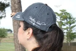 Western Soul Distressed Leopard Cap -Clothing Women's Clothing/Brgs sales store black washed side 3
