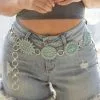 L&B Apparel Western Chain Belt -Clothing Women's Clothing/Brgs sales store blt 53 1 turquoise 1