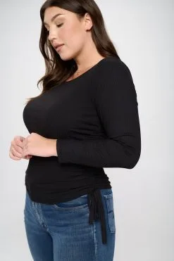 FMP Side Ruched Plus Sized Top