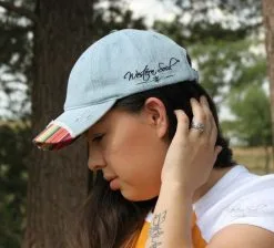 Western Soul Distressed Serape Cap -Clothing Women's Clothing/Brgs sales store distressed serape cap logo side