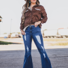 L&B Apparel Dallas Mid Rise Extreme Flare Jeans