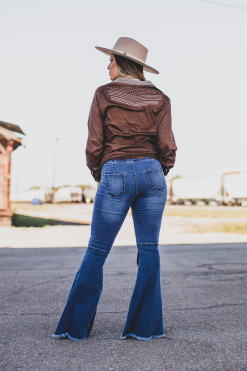 L&B Apparel Dallas Mid Rise Extreme Flare Jeans -Clothing Women's Clothing/Brgs sales store image 19