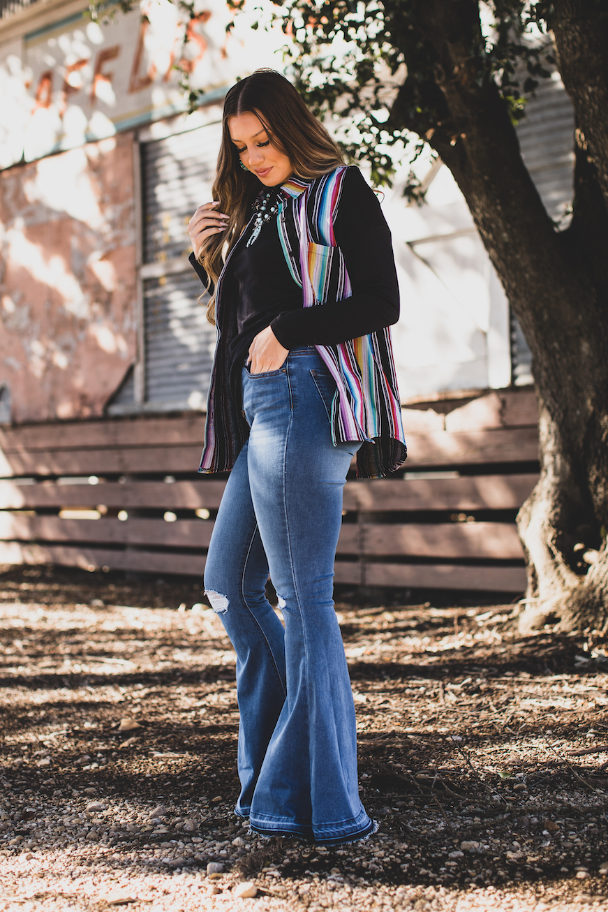 L&B Apparel Erica Button Fly Flare Jeans 4 L&B Apparel Erica Button Fly Flare Jeans - Image 2