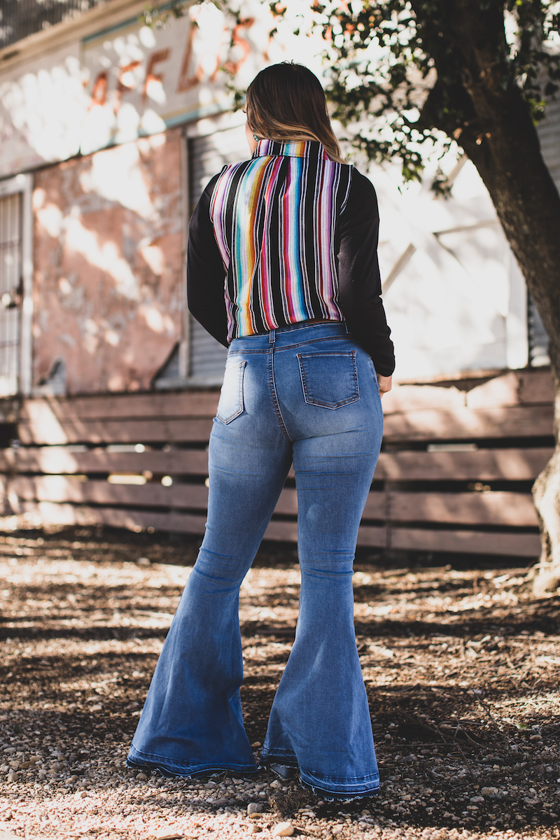 L&B Apparel Erica Button Fly Flare Jeans 5 L&B Apparel Erica Button Fly Flare Jeans - Image 3