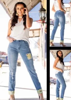 L&B Apparel Floral Patch Boyfriend Jeans -Clothing Women's Clothing/Brgs sales store image 3409298a f6ae 47c6 8699 c6d43a3bec46