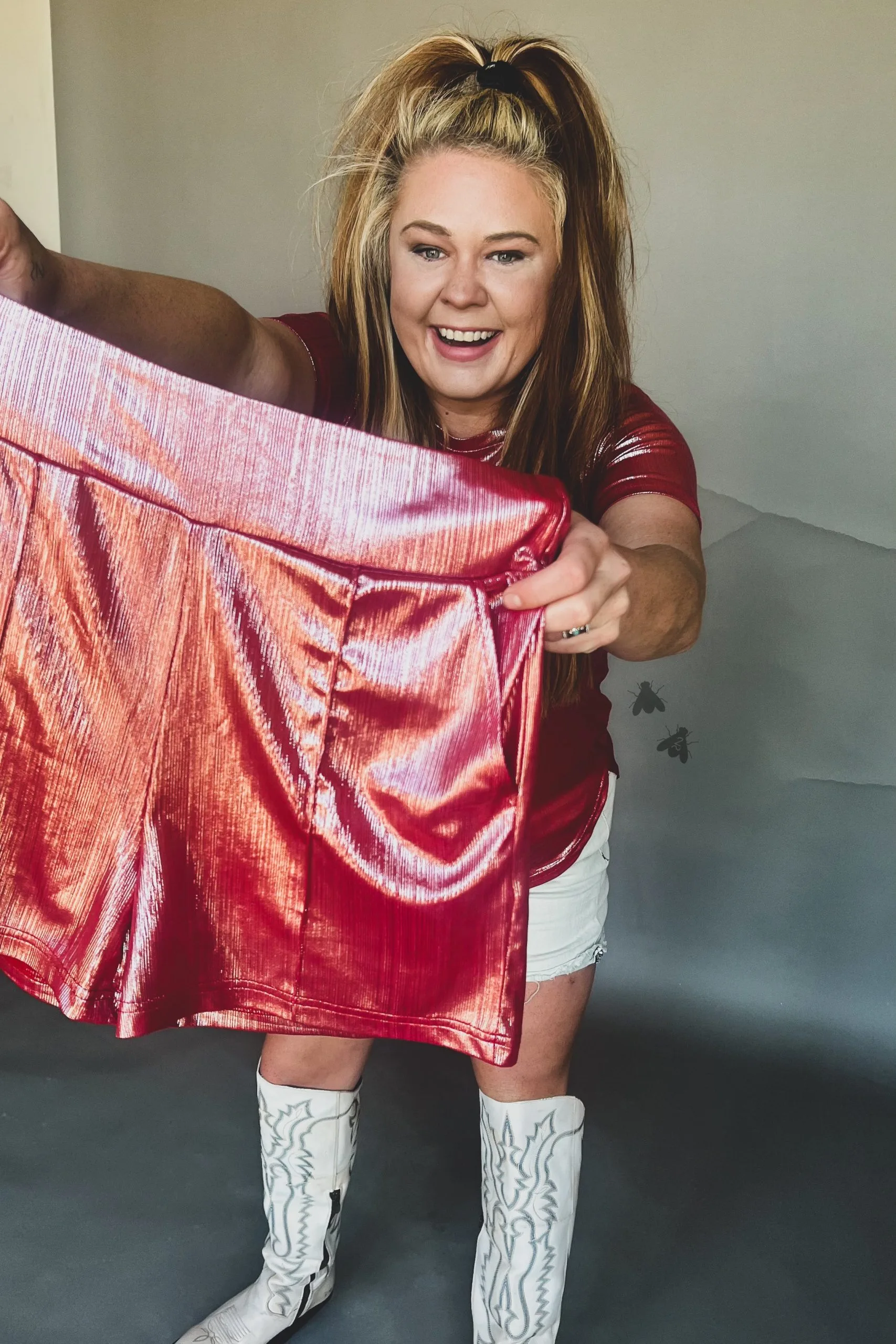 2 Fly Co. Shiney Short Red 4 2 Fly Co. Shiney Short Red - Image 2