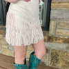 Sterling Kreek Fort Worth Fringe Skirt Cream