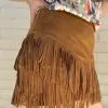 Sterling Kreek Fort Worth Fringe Skirt Brown