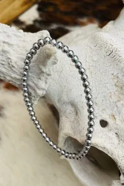 Sterling Kreek Clothing Swimmin N Silver Pearl Bead Bracelet