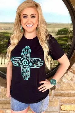 Sterling Kreek New Mexico In Turquoise Tee