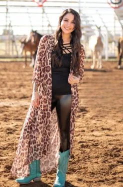 Sterling Kreek Feelin Spunky Leopard Duster