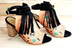 American Darling Lea's Fringe Top Sandals