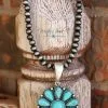 Isac Trading San Antonio Flower Necklace -Clothing Women's Clothing/Brgs sales store turquoiseflowernecklace