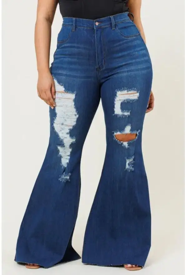Vibrant MIU Plus Size High Rise Distressed Jeans 3 Vibrant MIU Plus Size High Rise Distressed Jeans